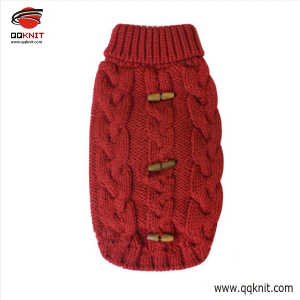 Wooden Toggle Buttons Dog Sweater
