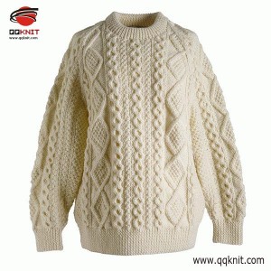 Sweater rajutan kabel kapas