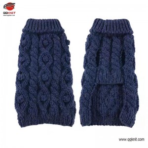 dog knit sweater na asul