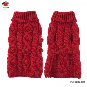 dog knitted sweater red