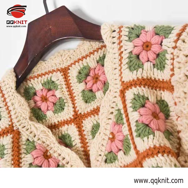 হাত crochet সোয়েটার