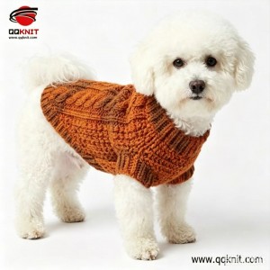 Gradient Brown Knitted Dog Sweater